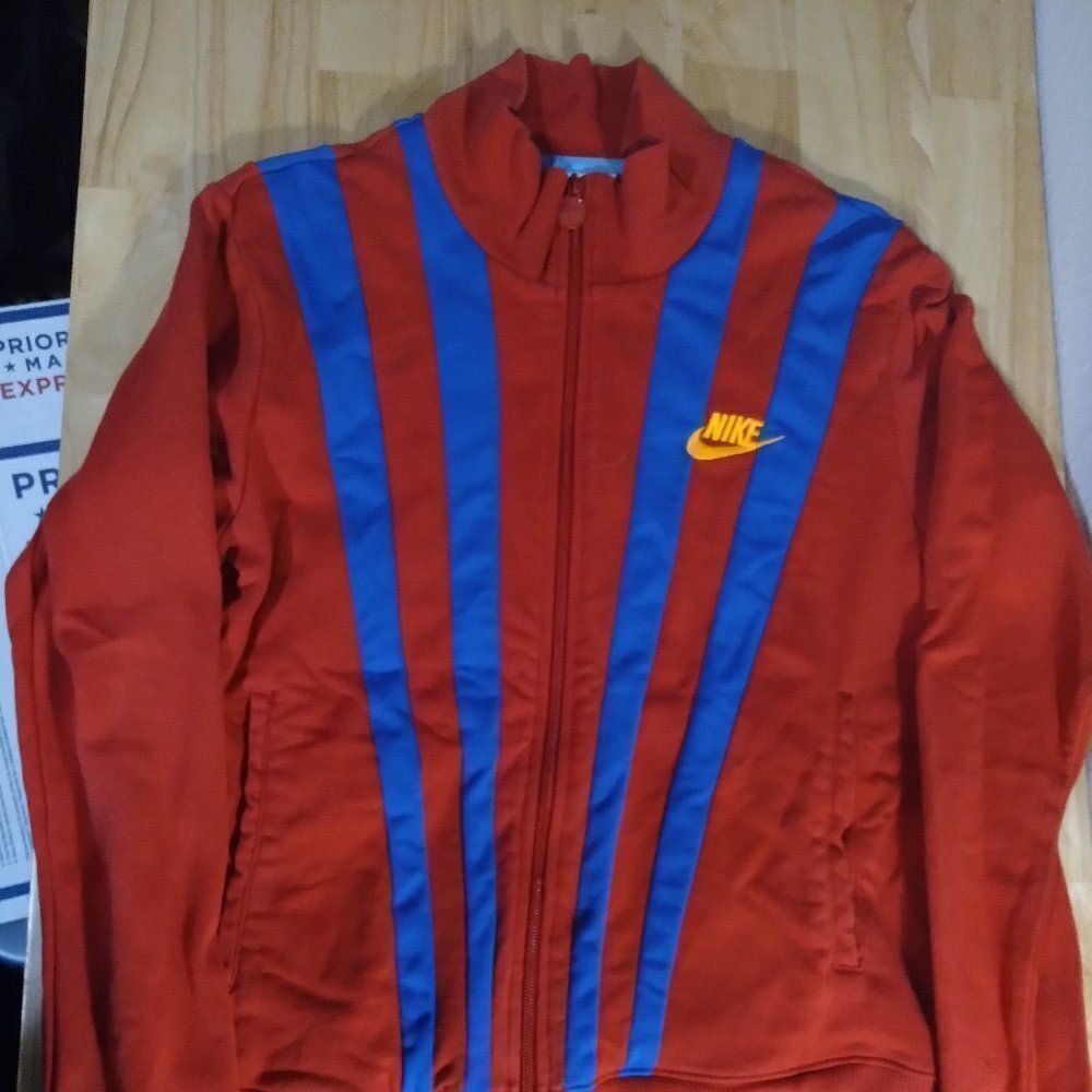 Vintage Nike Track Records Since 71 Color Block Zipper Track Jacket